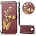 Produktbild Moto G6 Hülle,Motorola G6 Leather Handyhülle,WIWJ Handyhülle Wallet Case[Heißprägen Prägung Schmetterlinge Ledertasche] Flip Schutzhülle in Standfunktion Kredit Kartenfächer Magnetverschluss PU Leder Lederhülle Silikon Anti-Scratch Shell Back Cover Folio Hüllen Schale Schutzhüllen für Moto G6+1x Touch Stylus Pen-Braun