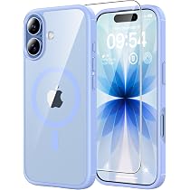 TAURI Cover per iPhone 17, Grigio | con Pellicola in Vetro Temperato,Trasparente Custodia per Sottile Anticaduta