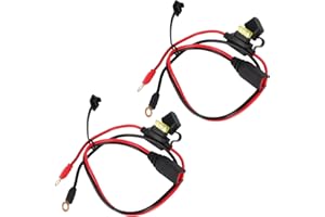 XIHIRCD 2szt Wiazki Przewodów, Kompatybilne z NOCO GC002 X-Connect M6 (1/4 Cala) Zlacze Zaciskowe z Oczkiem Kable do Ladowania Podtrzymujacego Przewody do Akumulatorów Kable Akcesoriów do NOCO