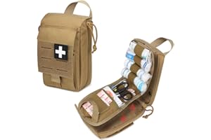 WYNEX Taktyczna torba pierwszej pomocy, wycinana laserowo torba Molle EMT torba survivalowa IFAK woreczki zdmuchnięte awaryjny organizer medyczny zawiera naszywkę z czerwonym krzyżem