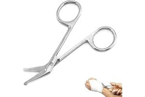 HEWJYDE Professionelle Verbandschere,Edelstahl,Ergonomisch für Krankenschwester und Rettungsdienst,Sichere Kleiderschere,Ideal für Tape und Verband Rettungsschere Einsatz Krankenhaus Schere