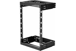 StarTech.com Rack de Servidores Abierto de 15U de Pared - de 19 Pulgadas - de 2 Columnas - de Profundidad Ajustable - para Equipo de Redes - AV - de Servicio Pesado (RK15WALLOA)