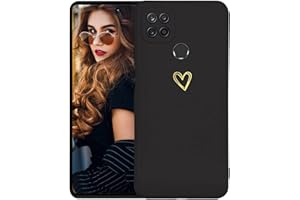 Kaywzo Funda para Xiaomi Redmi 10A/9C,Carcasa de Suave Silicona con Patrón del Corazón,Diseño Minimalista,Ultradelgado Lindo Mujeres Phone Case Cover,Negro