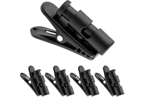 BOXOB 5szt Klipsów do Słuchawek, Czarne Zaciski do Przewodów Słuchawek Zaciski Ubrań Klipsy Klipsy Słuchawka Akcesoria Przewodów Słuchawka