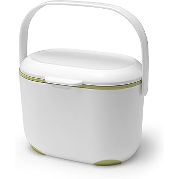 OXO Good Grips Compost Bin, 2.8 Litre, White/Green: Amazon 