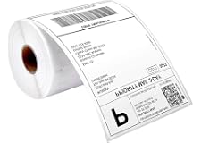 Direct Thermal Labels Roll 4'' x 6'', 350 Labels Direct Thermal Shipping Labels White Mailing Thermal Paper Rolls Barcode Lab