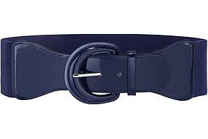 JASGOOD Women Wide Stretchy Vintage Belts Dress Elastic Patent Waist Belts for Women Dress