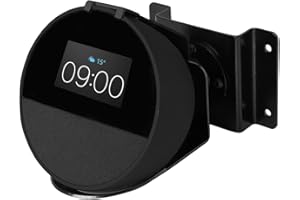 shinar Supporto da parete in metallo per spot 2024 orientabile fino a 360°, inclinabile -50°/+50°, accessorio per spot 2024 con gestione dei cavi (Nero)