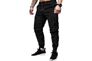 Elegancity Pantalones Hombre Pantalon Cargo Pantalon Chino Jogger Pants Pantalon Cargo Elastico Hombre con 6 Enchufes S-XXL