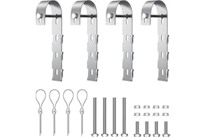 Rebanky 4 Pièces Fixation Panneau Solaire Balcon Centrale Solaire Balcon Support Balustrade Panneau Solaire Crochet de Toit Panneau Solaire Fixation Panneau Solaire pour Modules Solaires P-V Supports