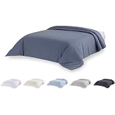 Todocama Microfibre Duvet Cover for Extra Soft Touch Duvet (Grey Blue - Bed 200-260 x 240 cm).