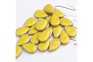 BTMIEY Carreaux de mosaïque en céramique en forme de gouttes de pluie pour loisirs créatifs, décoration d'intérieur, 1,2 x 1,9 cm, kits de mosaïque pour loisirs créatifs, assiettes, pots de fleurs, vases,
