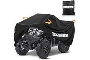 HAYCOVER Cubierta para ATV, impermeable para Polaris Sportsman Yamaha Grizzly Honda FourTrax Kawasaki KFX Wheel Car (Negro), XXL (Plus): 230 x 120 x 110 cm)