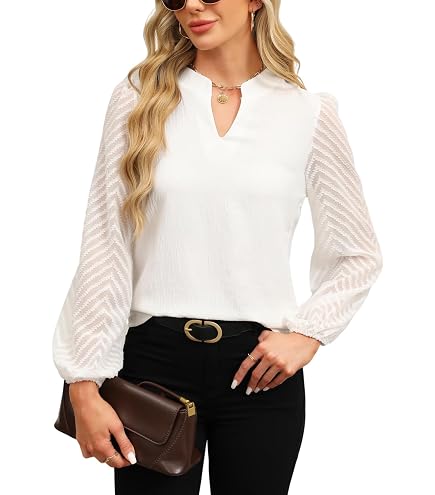 JECTZ Camicette Da Donna In Chiffon Con Scollo A V E Nodo Sul Davanti Taglie Forti Camicette Larghe A 3 4 Con Maniche A Pipistrello Camicie Da Donna Camicetta Da Donna Estiva 120200302