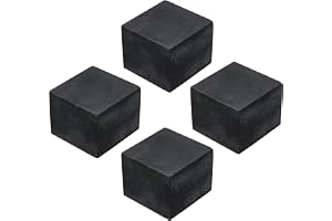 QUARKZMAN 4 st hårda gummidämpare mot vibrationer för tvättmaskin, 50 mm fyrkantig dyna för vibrationsisolering, 40 mm tjocklek ljuddämpande block för HVAC-kompressor luftkonditionering