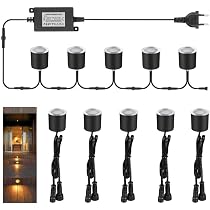 SUBOSI LED Einbaustrahler Außen – 6er Set, IP65, 12V, Warmweiß