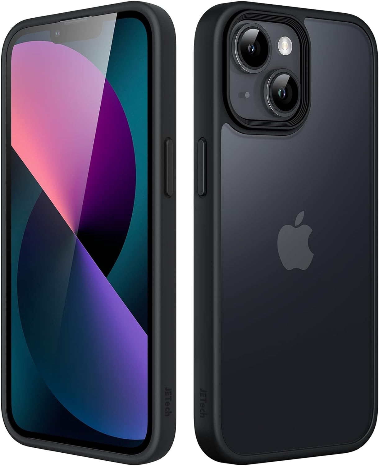 Sounce for iPhone 13 Back Cover Case Translucent Scratch Resistant Case Shockproof Hybrid Matte Frosted Armor Sleek Design Cover with TPU and Polycarbonate Protection for iPhone 13 - Frosted Black