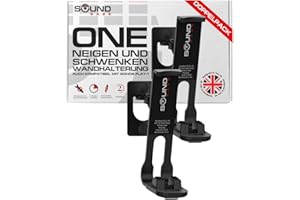 Sound bass ONE, ONESL, Play:1 Wandhalterung - Doppelpack - Schwarz - Kompatibel mit Sonos ONE, Gen 2, ONESL & Play:1
