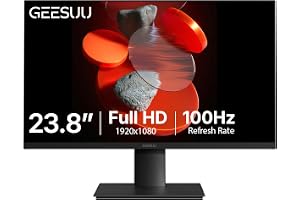 GEESUU 24 Inch Computer Monitor, PC Gaming Monitors 144Hz, 5ms, FHD 1080p, Eye-Care Screen, Lowblue, 99% sRGB, VESA 75x75mm