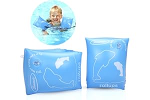 ALIXINDSSM ALIXIN-Anneaux gonflables de brassards de Natation de Flotteur,Bandes flottantes d'ailes d'ailes de Bras,Manches de Flotteur Anneaux de Natation.(Enfants de 0 à 4 Ans, Bleu)