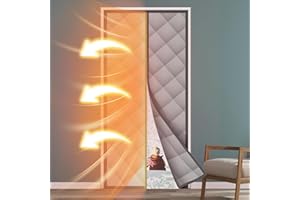 YCXXKJ Magnet WäRmeschutzvorhang FüR TüRen, Thermo Türvorhang Kälteschutz, Magnet Thermovorhang Tür, Isolier Schutz Vorhang, Wasserdicht, Winddicht, Grau (100 x 200 cm)