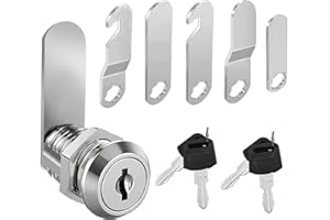 qingmeng Briefkastenschloss 20mm mit 5 verschiedenen Schlossplatten,Briefkastenschloss 4 schlüssel,Briefkasten schloß,Briefkastenschlösser,Schloss Briefkasten für Schranktüren,Möbel