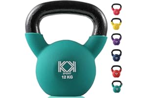KK Kettlebells Cast Iron Neoprene Coated Weights Lifting Strength Training Home Gym Exercise