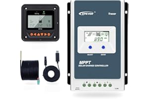 EPEVER MPPT Chargeur solaire Tracer AN série 10A/20A/30A/40A avec 12V/24V DC Identification automatique tension système (20A+MT50+RTS+RS485)