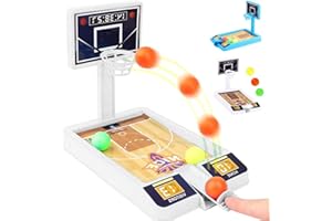 TTDCQQID Jeu de Basket-Ball de Bureau - Terrain de Jeu à Doigts, Jouet pour Relâcher La Pression, Cadeau Créatif (Blanc)