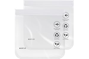 ECOHUB Buste da Viaggio per Liquidi Aereo Bustine Trasparenti Richiudibili 20x20 cm Beauty Case da Viaggio 1L Regali Accessori Viaggio Borsa Trasparenti 2-Pcs(NeroGrigio)