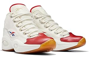 Reebok Men's Mid-Top Trainers with Hexalite Cushioning Basketball Shoes Question Mid Sports Shoes Casual Shoes White