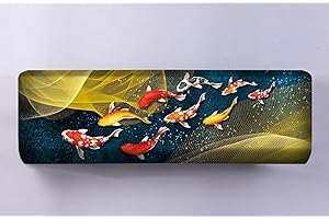 EN AyuL Copertura antipolvere per condizionatore d'aria, copertura antipolvere da parete, per condizionatore d'aria, taglia unica (B, 2 pezzi)