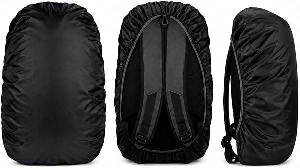 Lazer Waterproof Backpack Rain Cover for School, College & Laptop Bags | Heavy Duty Nylon Dustproof & Rainproof Protector with Elastic Adjustable Fit for Travel