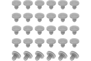 PATIKIL 3mm Diametro Tappo Rotondo Silicone, 30pz Tipo Bloccaggio Mobili Tappo Foro Pulsante Protettivo Copertura Testa per Foro 2,5-3mm per Sigillare Foro Cilindro Passacavi, Grigio