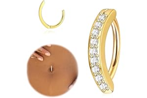 Omnikryp Piercing Nombril, Femmes Or Anneaux de Nombril Grossesse, Sexy Courbé Banane Corps Piercing Bijoux