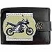 Produktbild Kawasaki VERSYS 650 Schwarz Bild auf KLASSEK Marken RFID Herren Geldbörse Portemonnaie Echtes Leder Motorrad Bike Zubehör Geschenk mit Metall Box NICHT OFFIZIELLE Kawasaki Produkte