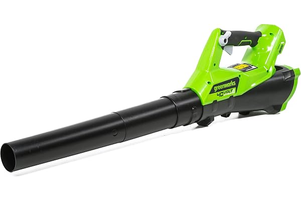 Greenworks 40V Souffleur à Batterie Axial de Feuilles Sans Fil, avec Régulateur de Vitesse, 177 km/h, 11,05 m³/min SANS Batterie Ni Chargeur, Garantie 3 Ans G40AB