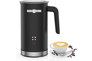 Milk Frother, PARIS RHÔNE 4-in-1 Automatic Coffee Frother, 300ml Electric Milk Frother and Steamer Hot & Cold Milk Warmer with Temperature Control, Auto Shut-Off for Coffe, Latte, Cappuccino