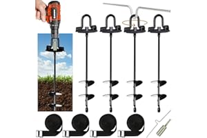 HEYIDAMAI Ancoraggio a Terra, Ancoraggio a Terra per Altalene, Ancoraggio a Terra per Trampolini, con Cinghia Regolabile, Adattatore per Trampolino Rotante, Kit di Ancoraggio per Tende, Altalene,