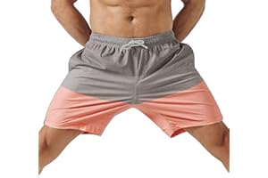 MaaMgic 7" Bañador Elastico Hombre de Natación Estiramiento de 4 vías Secado Rápido Interior de Malla Traje de Baño Deportivos 4-Way Stretch