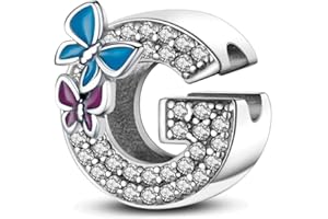 Symretie Bead Charm Ciondolo Argento Sterling 925 con Cubic Zirconia Pendenti per Pandora Braccialetti, Compatibile con Braccialetti e Collane europei ZMXAD