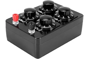 Cucioki 0-9999 Ohm Simple Resistance Box Precision Variable Decade Resistor Teaching Instrument