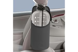 Linkidea Extra Large Car Seat Side Water Bottle Holder Compatible with EYQ 128oz, Hydracy Sport Bottle 78oz, Auto Seat Large Cup Hanging Bag with Mesh Pocket, Grey
