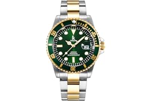 Alienwork IK Orologio Uomo Donna Calendario Cinturino in Metallo