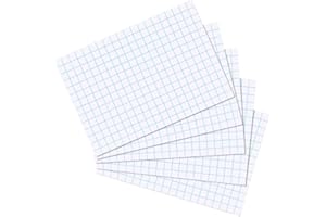Herlitz Squared Index Cards - White (Pack of 100)