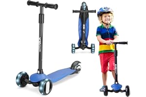 ‎XJD XJD Roller Kinder für 2-8 Jahre,Kinderroller Kinder Scooter mit 3 LED Leuchtenden Räder, 4 Höhenverstellbare Cityroller, Kickboard Sperrbare Richtung Tretroller ab Kleinkind Junge Mädchen