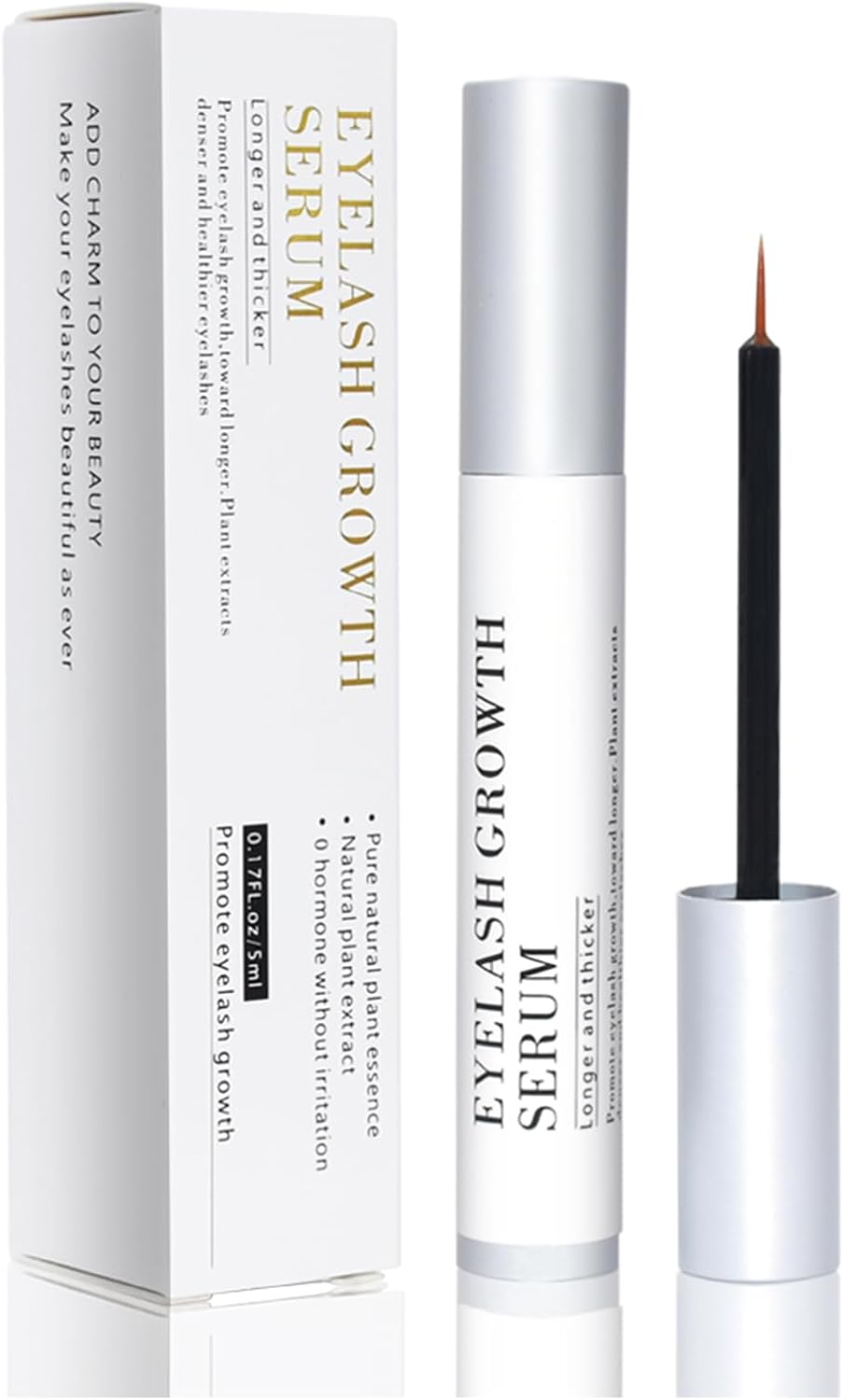 5ml Serum Pestañas Crecimiento, Tratamiento Fortalecedor y Alargador para pestañas, Voluminizador Largas y Gruesas, Potente para el Alargamiento y Engrosamiento de Pestañas -01