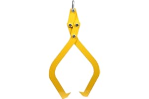 Wiltec Grappin forestier pour Troncs – 430 x 90 x 865 mm – Ouverture max. 700 mm – Force max. 500 kg – Outil pince de levage avec 2 Mandrins de serrage – Griffe Pince forestière pour grumes, débardage