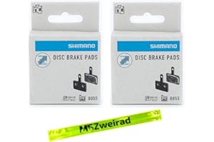 Shimano B05S-RX Lot de 2 plaquettes de frein en résine avec bande réfléchissante MSZweirad