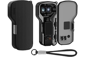 Skyddsfodral för DJI Osmo Pocket 4P, hårt skal bärväska med 2 inbyggda filterförvarings- och minneskortplatser, helt inslaget hårt skyddande fodral med mjukt silikonfoder, Svart, Bärväska med hårt